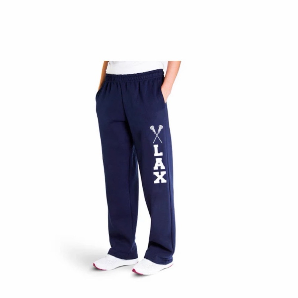 NEW! Girls ( easily boys too) Navy Fleece Blue LAX Lacrosse Sweatpants - Medium